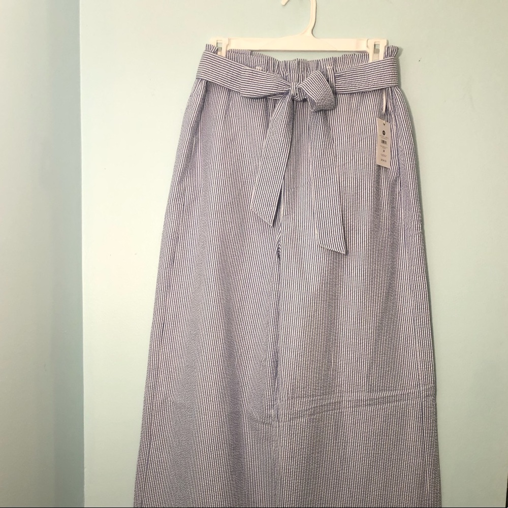 Lauren James Seersucker Bow Pants